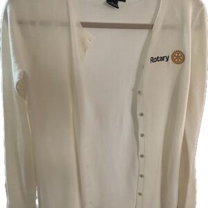 Women's White Cardigan Sweater